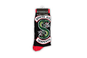 Riverdale South Side Serpents Crew Socks - Mens Black Casual Tube Socks - 1 Pair