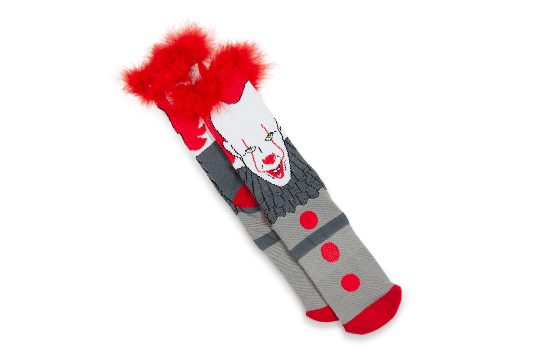 IT Pennywise Athletic Crew Socks - Tube Socks for Adults with 3D Print - 1 Pair