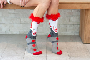 IT Pennywise Athletic Crew Socks - Tube Socks for Adults with 3D Print - 1 Pair