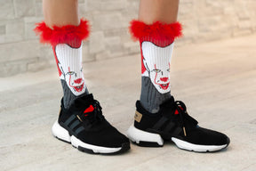 IT Pennywise Athletic Crew Socks - Tube Socks for Adults with 3D Print - 1 Pair