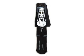 The Nun Athletic Crew Socks with 3D Print - Breathable Black Tube Socks - 1 Pair