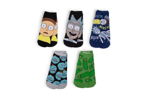 Rick and Morty Novelty Low-Cut Unisex Ankle Socks | 5 Pairs