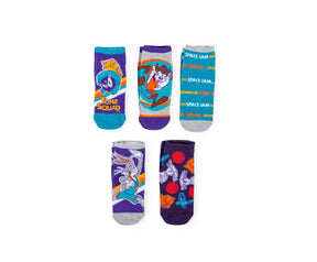 Space Jam Unisex Low-Cut Ankle Socks | 5 Pairs | Size 4-10