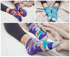 Space Jam Unisex Low-Cut Ankle Socks | 5 Pairs | Size 4-10