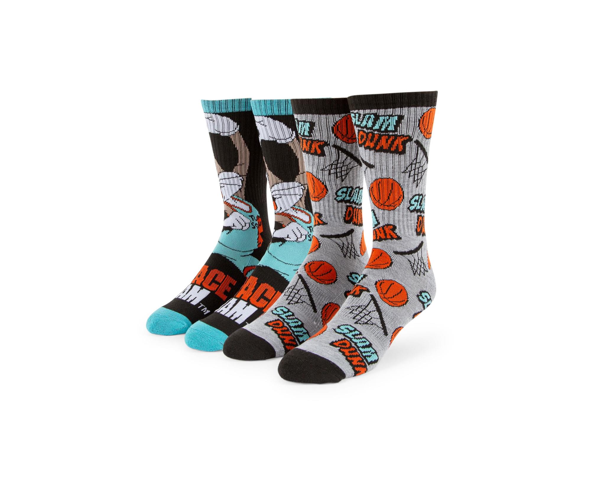 Space Jam Unisex Crew Socks | 2 Pairs | Size 6-12 | Free Shipping