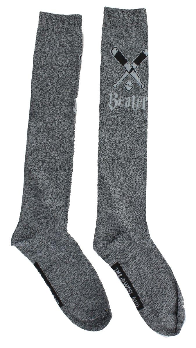 Harry Potter Quidditch Women's Knee High Socks, Beater (Gray)
