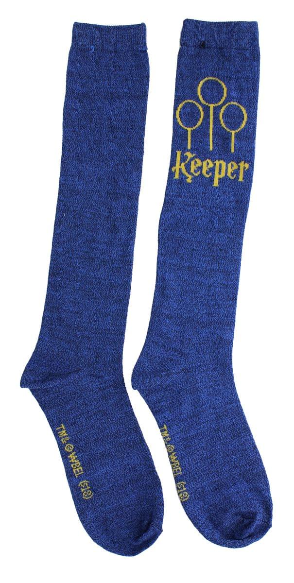 Harry Potter Quidditch Women's Knee High Socks, Keeper (Blue)