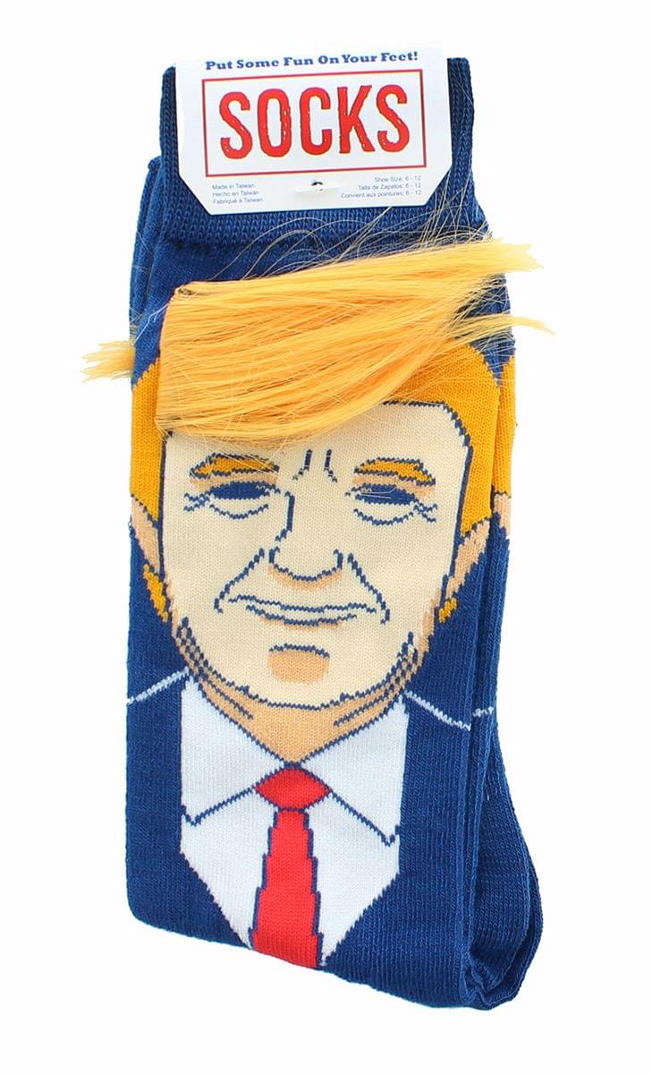 Donald Trump Collection | Trump with Hair Crew Sock Exclusive|Sizes 6 - 12