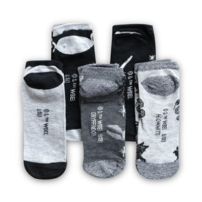 Harry Potter Black & Grey Adult Ankle Socks - 5-Pack