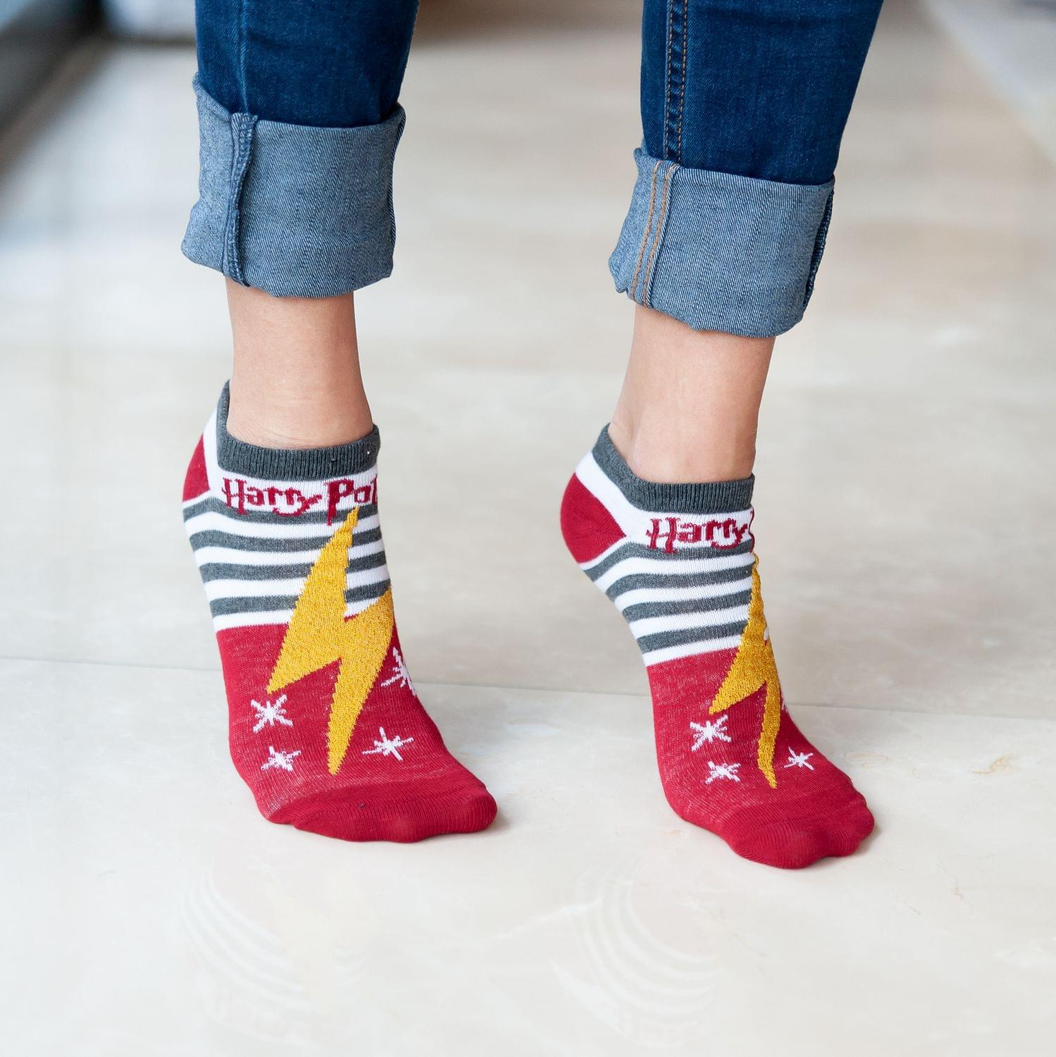 Harry Potter Color Adult Ankle Socks - 5-Pack