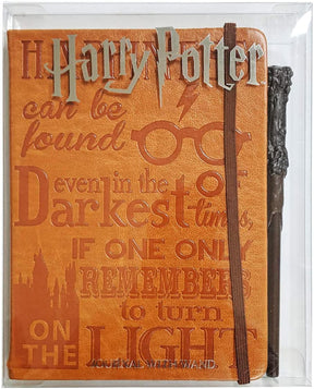 Harry Potter Faux Leather Journal w/ Wand Pen