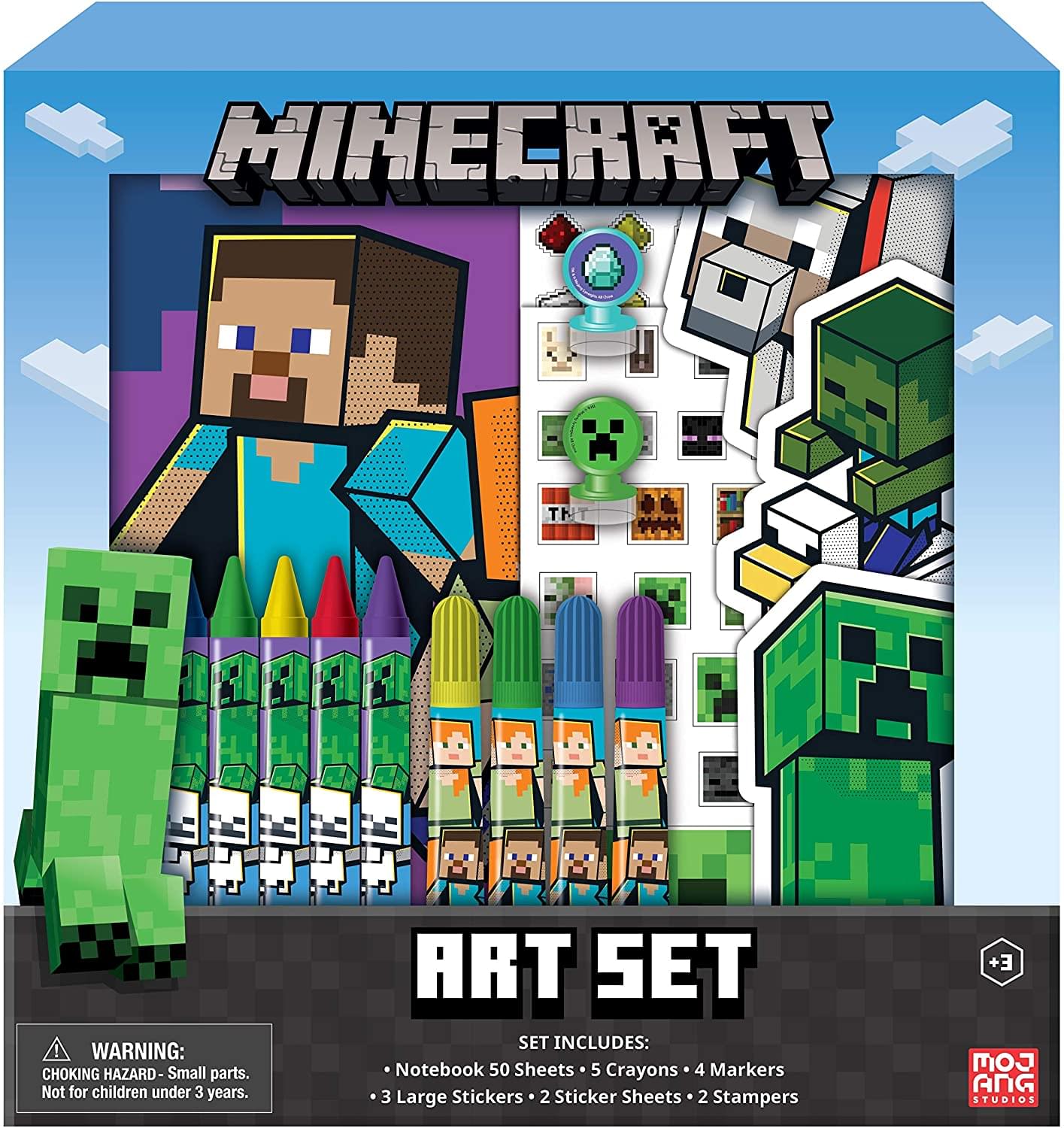 Minecraft Kids Coloring Art Set | Stickers & Stampers