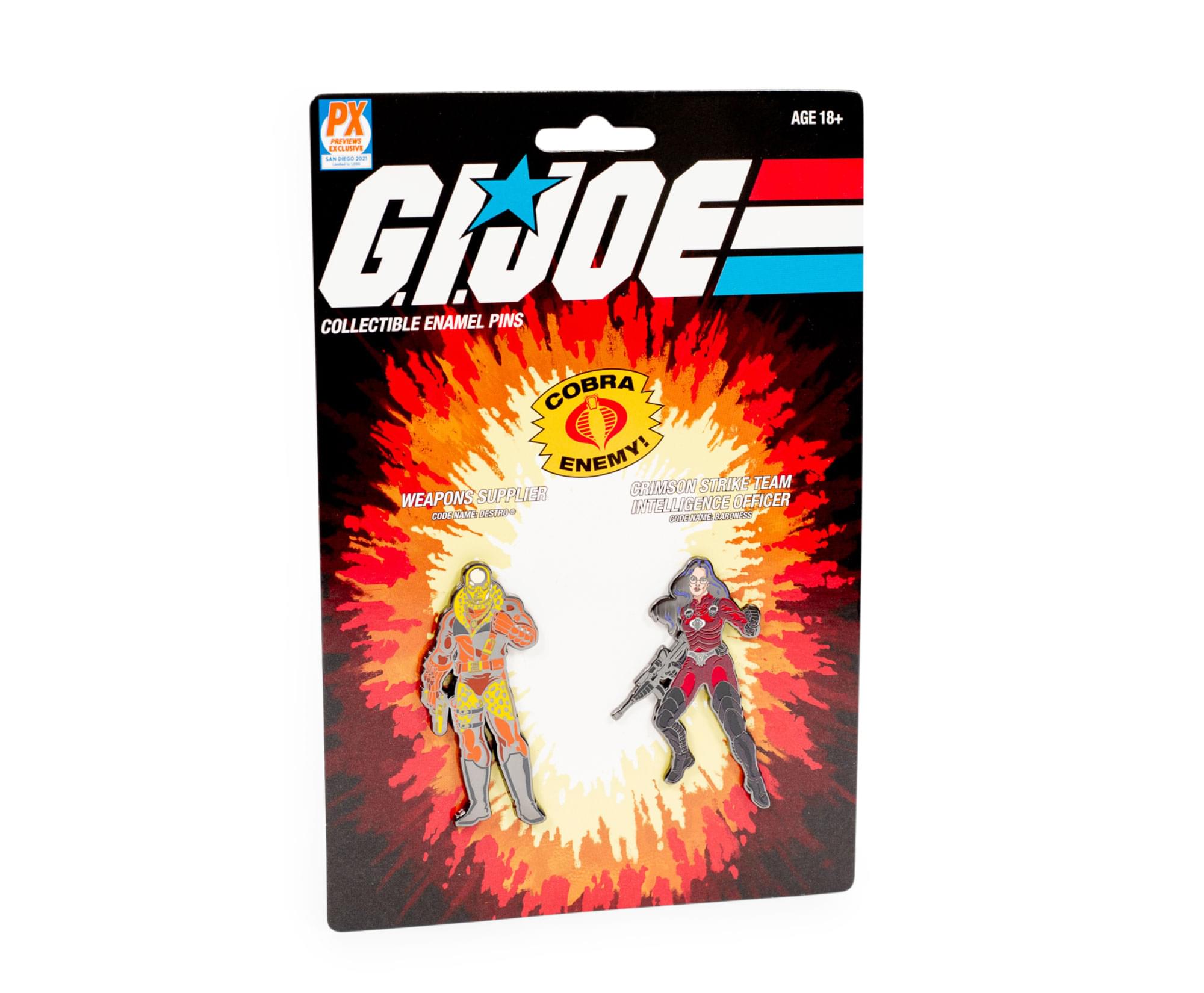 GI Joe Destro & Crimson Baroness Enamel Pin Set