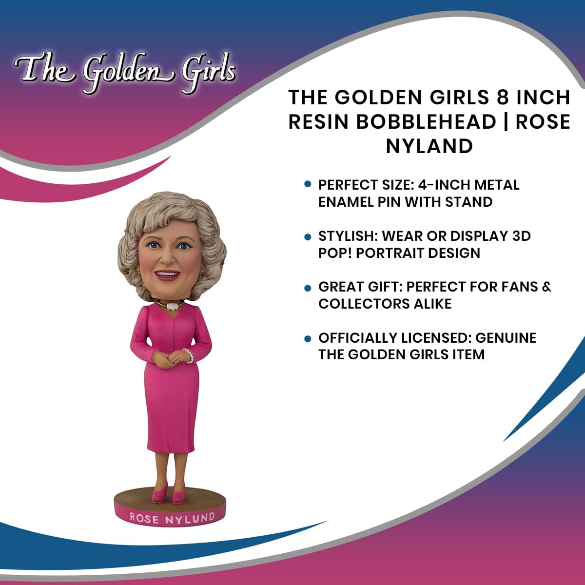 The Golden Girls 8 Inch Resin Bobblehead | Rose Nyland