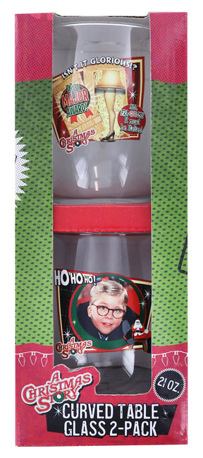 A Christmas Story Iconic Quotes 21oz Stemless Wine Glass Set | 2 Glasses