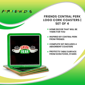 Friends Central Perk Logo Cork Coasters | Set of 4