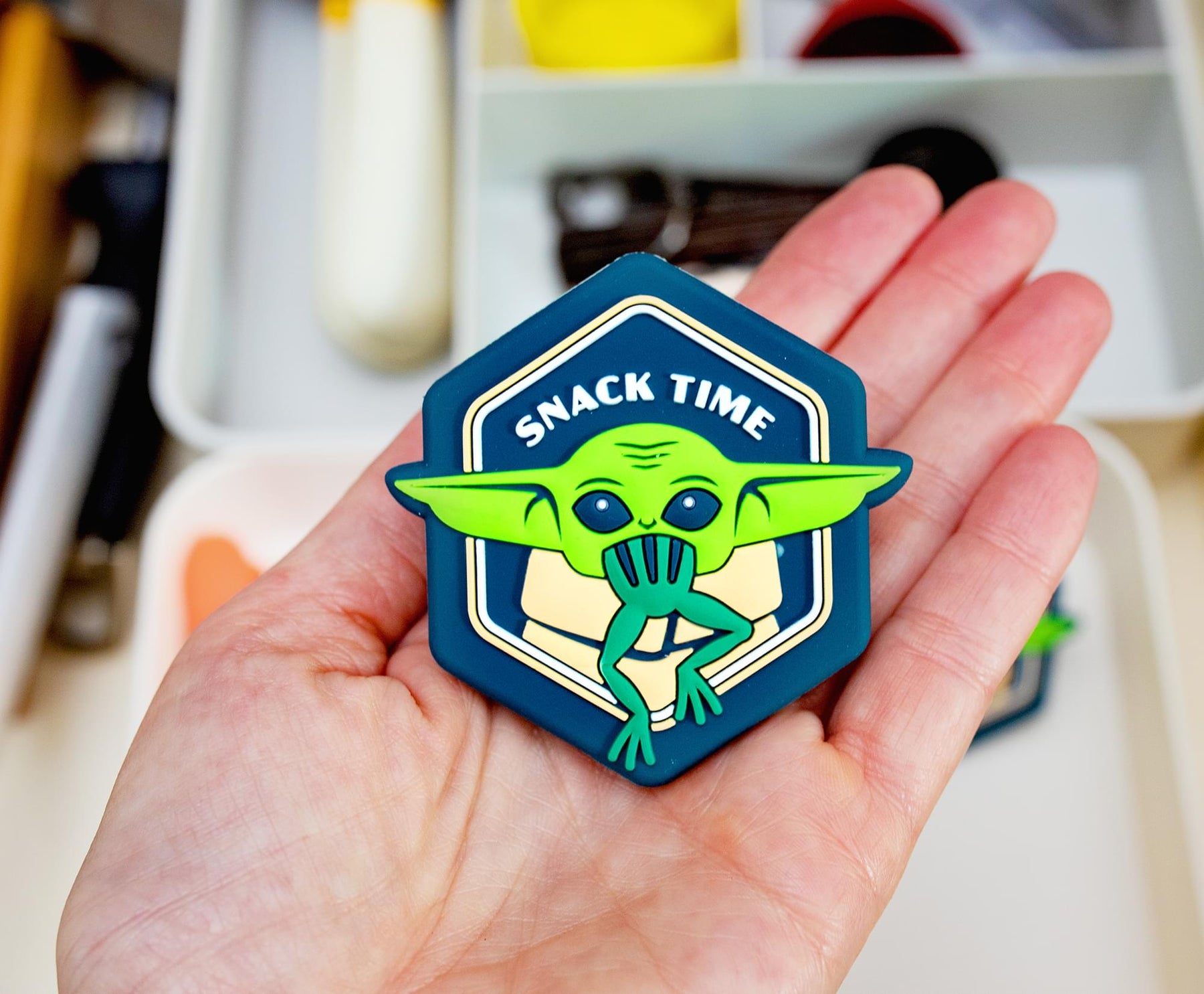 Star Wars: The Mandalorian Grogu "Snack Time" Magnetic Chip Clips | Set of 2