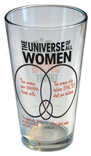 Big Bang Theory The Universe Of All Women Pint Glass