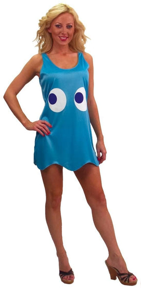 Pac-Man "Inky" Blue Deluxe Costume Tank Dress Adult/Teen Standard