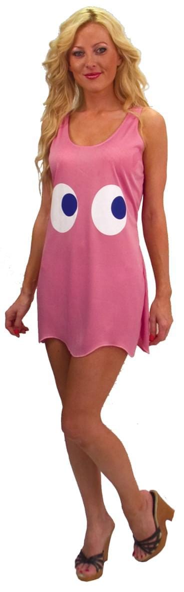 Pac-Man "Pinky" Pink Deluxe Costume Tank Dress Adult/Teen Standard
