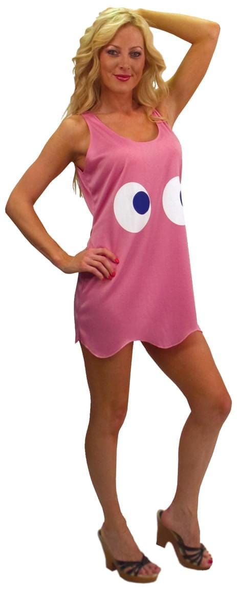 Pac-Man "Pinky" Pink Deluxe Costume Tank Dress Adult/Teen Standard