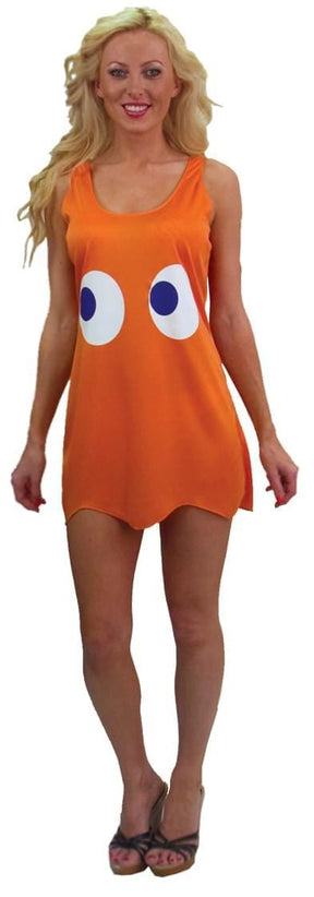 Pac-Man "Clyde" Orange Deluxe Costume Tank Dress Adult/Teen Standard