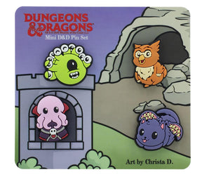 Dungeons & Dragons Chibi Monsters Mini Collector Pin 4-Pack