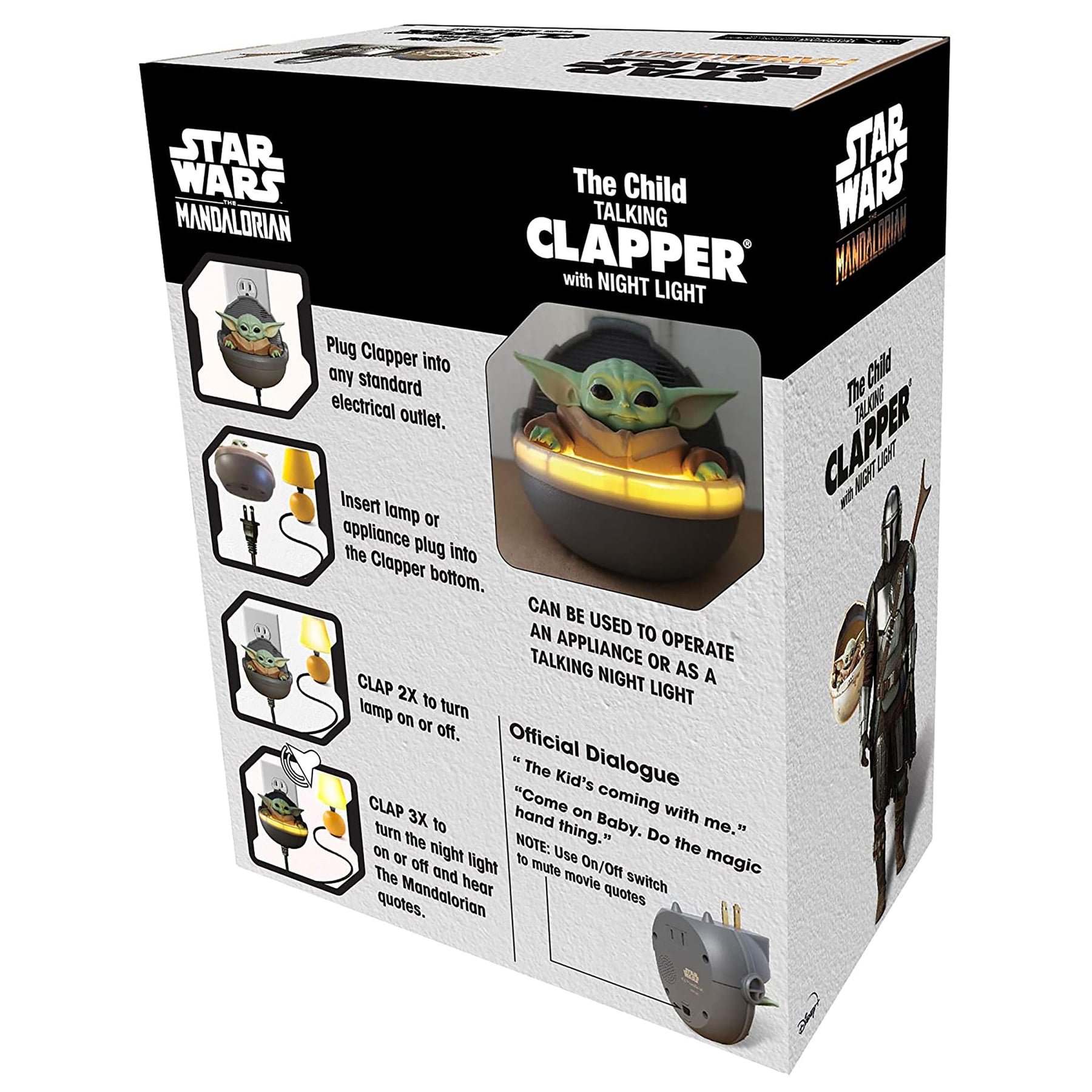 Star Wars The Mandalorian The Child Talking Clapper Sound Activated Switch