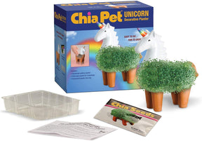 Unicorn with Rainbow Horn Chia Pet Decorative Planter