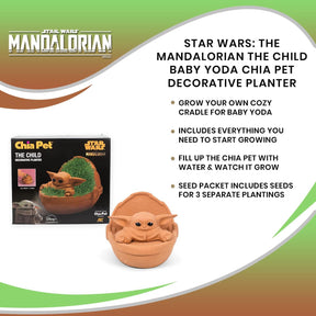Star Wars: The Mandalorian The Child Baby Yoda Chia Pet Decorative Planter