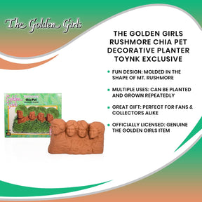 The Golden Girls Rushmore Chia Pet Decorative Planter Toynk Exclusive