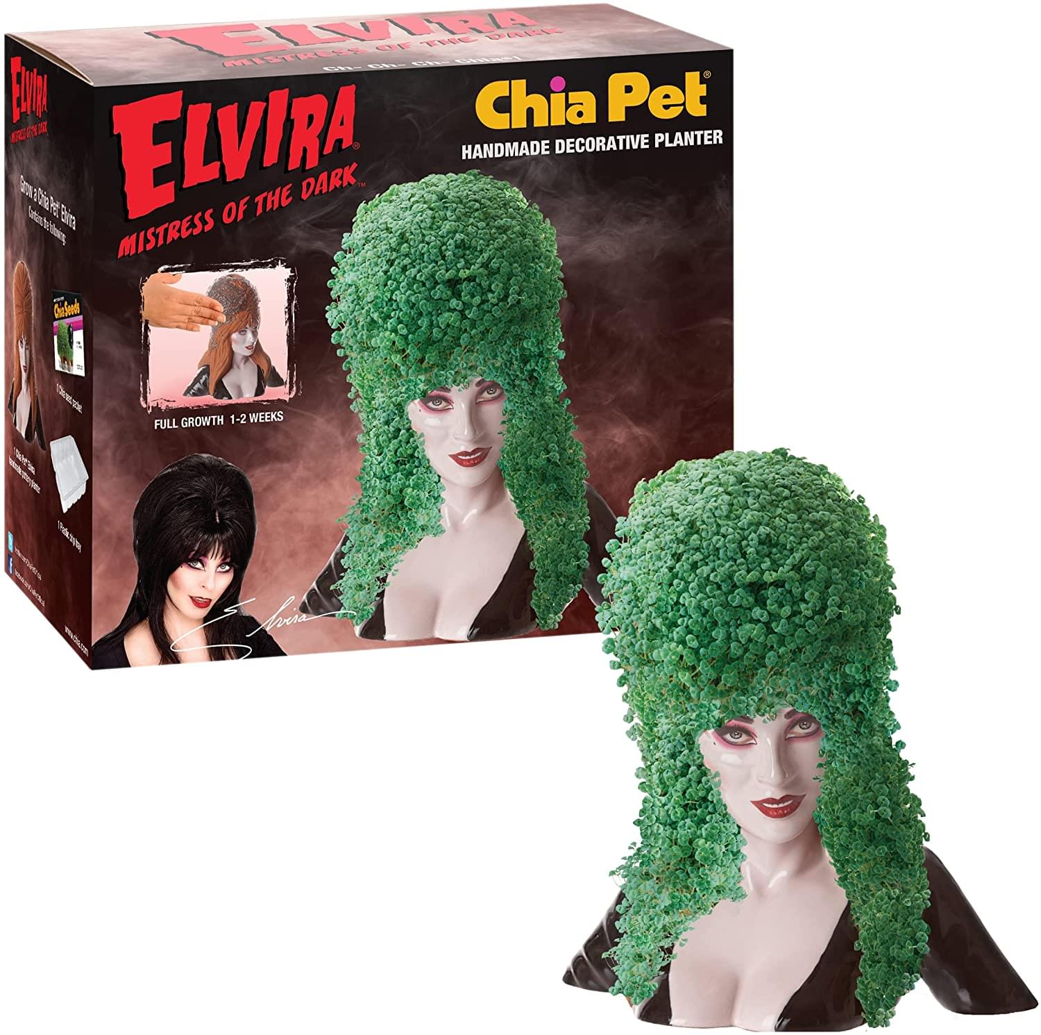 Elvira Mistress of the Dark Chia Pet Decorative Pottery Planter