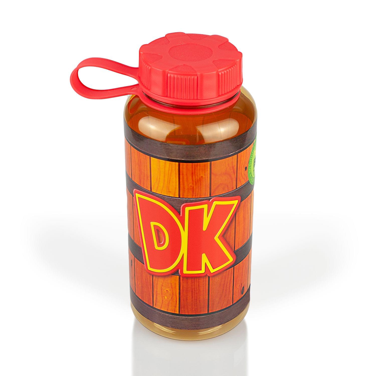 EXCLUSIVE Donkey Kong Water Bottle | Designed to Look Like DK's Barrel | 24 Oz.