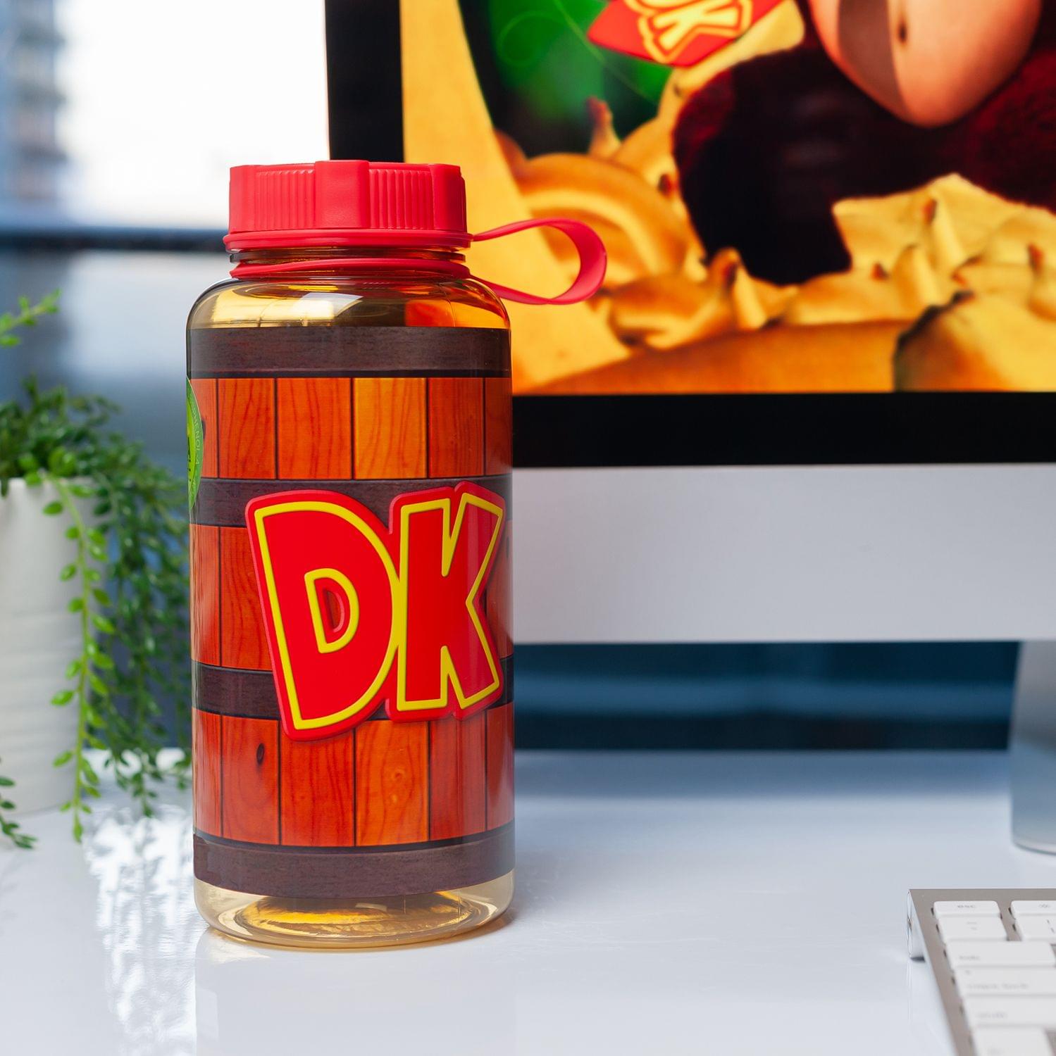 EXCLUSIVE Donkey Kong Water Bottle | Designed to Look Like DK's Barrel | 24 Oz.