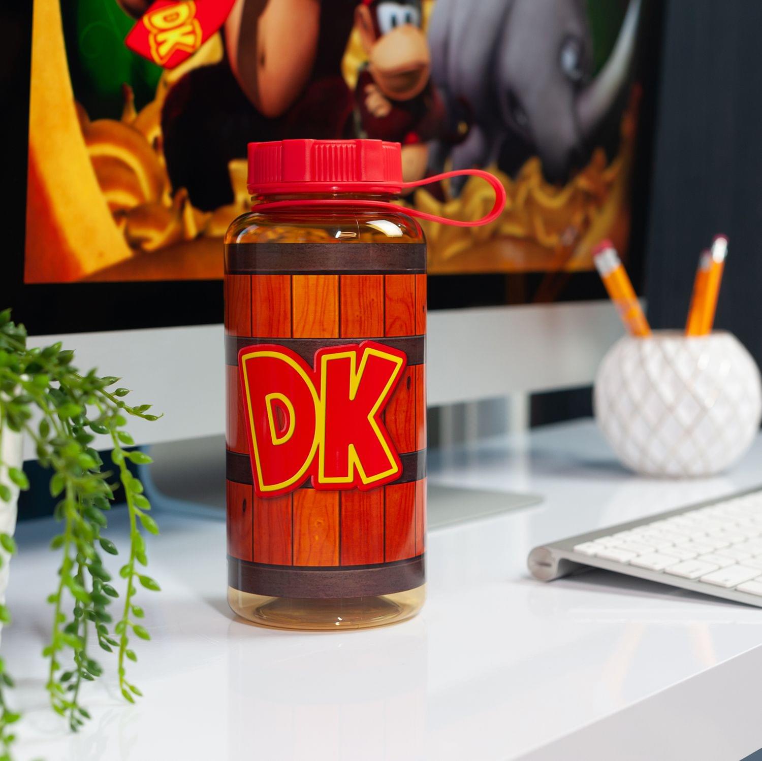 EXCLUSIVE Donkey Kong Water Bottle | Designed to Look Like DK's Barrel | 24 Oz.