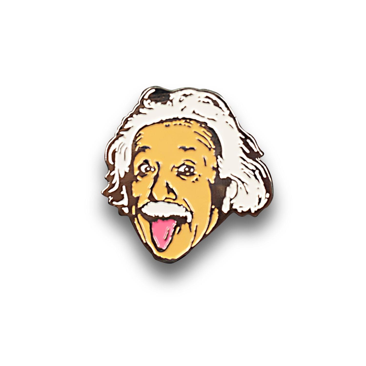 Albert Einstein Tongue Out Enamel Pin | Official Einstein Collectible Poster Pin