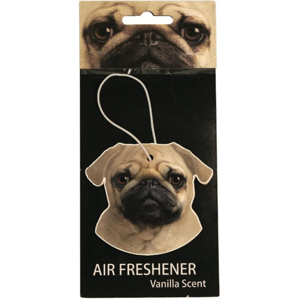 Pug Vanilla Scented Hanging Air Freshener