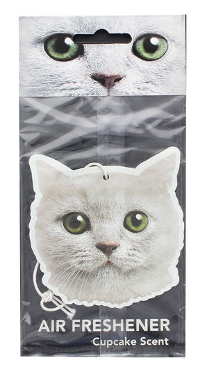 White Cat Cupcake Scented Hanging Air Freshener