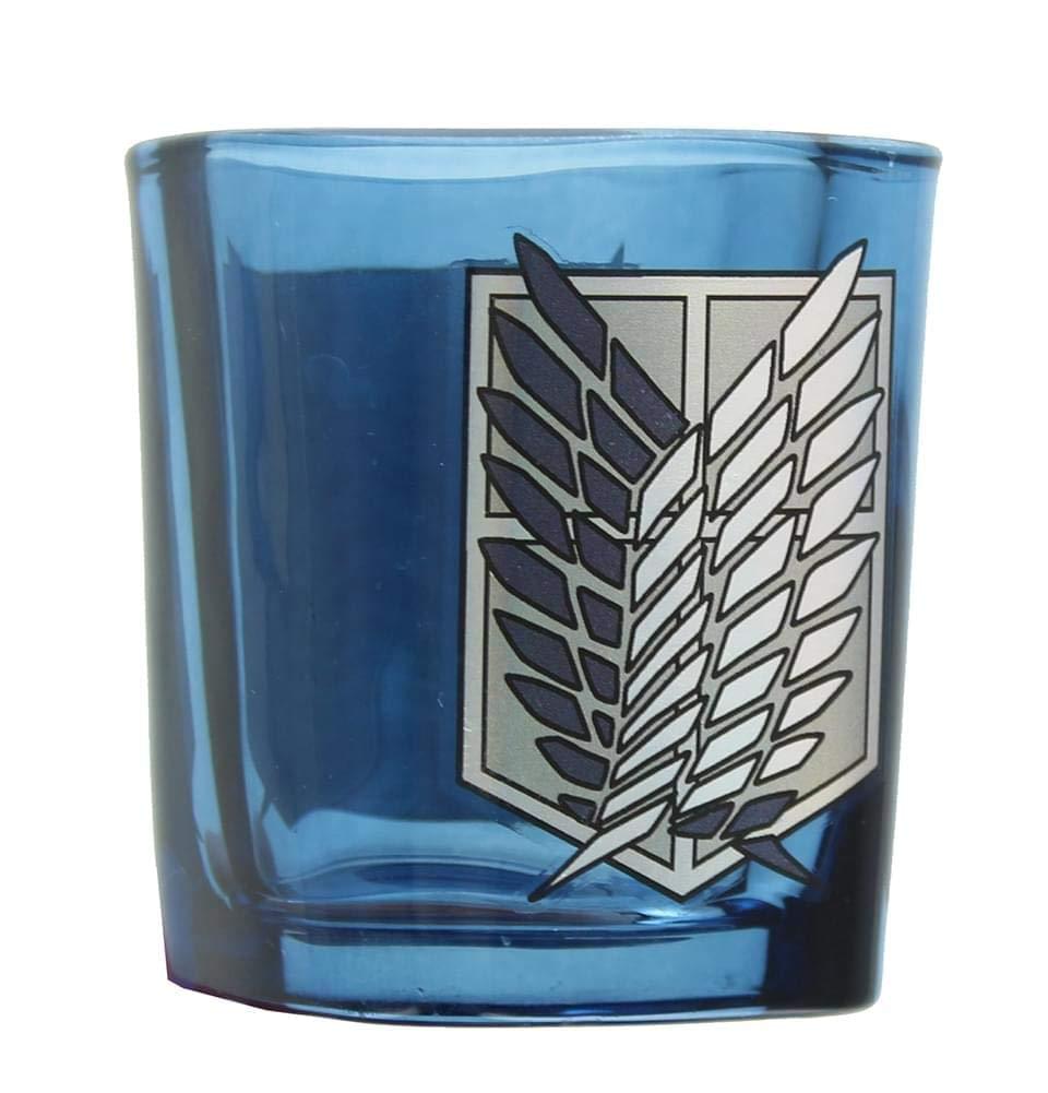 Attack on Titan Survey Corps Logo 1.5oz Blue Square Shot Glass
