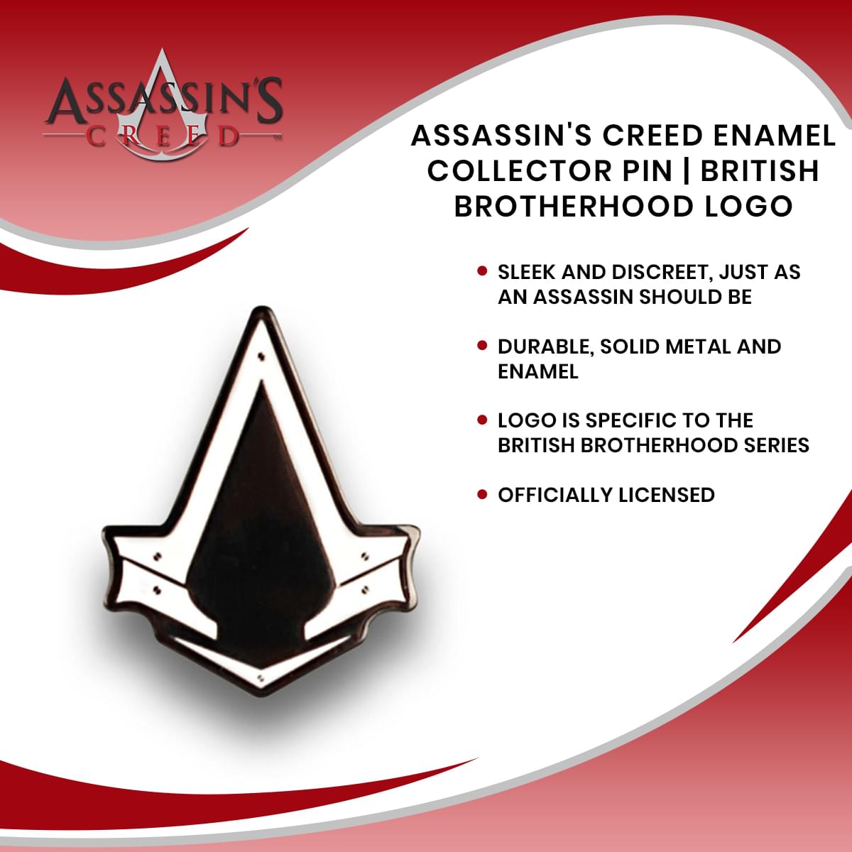 Assassin's Creed Enamel Collector Pin | British Brotherhood Logo