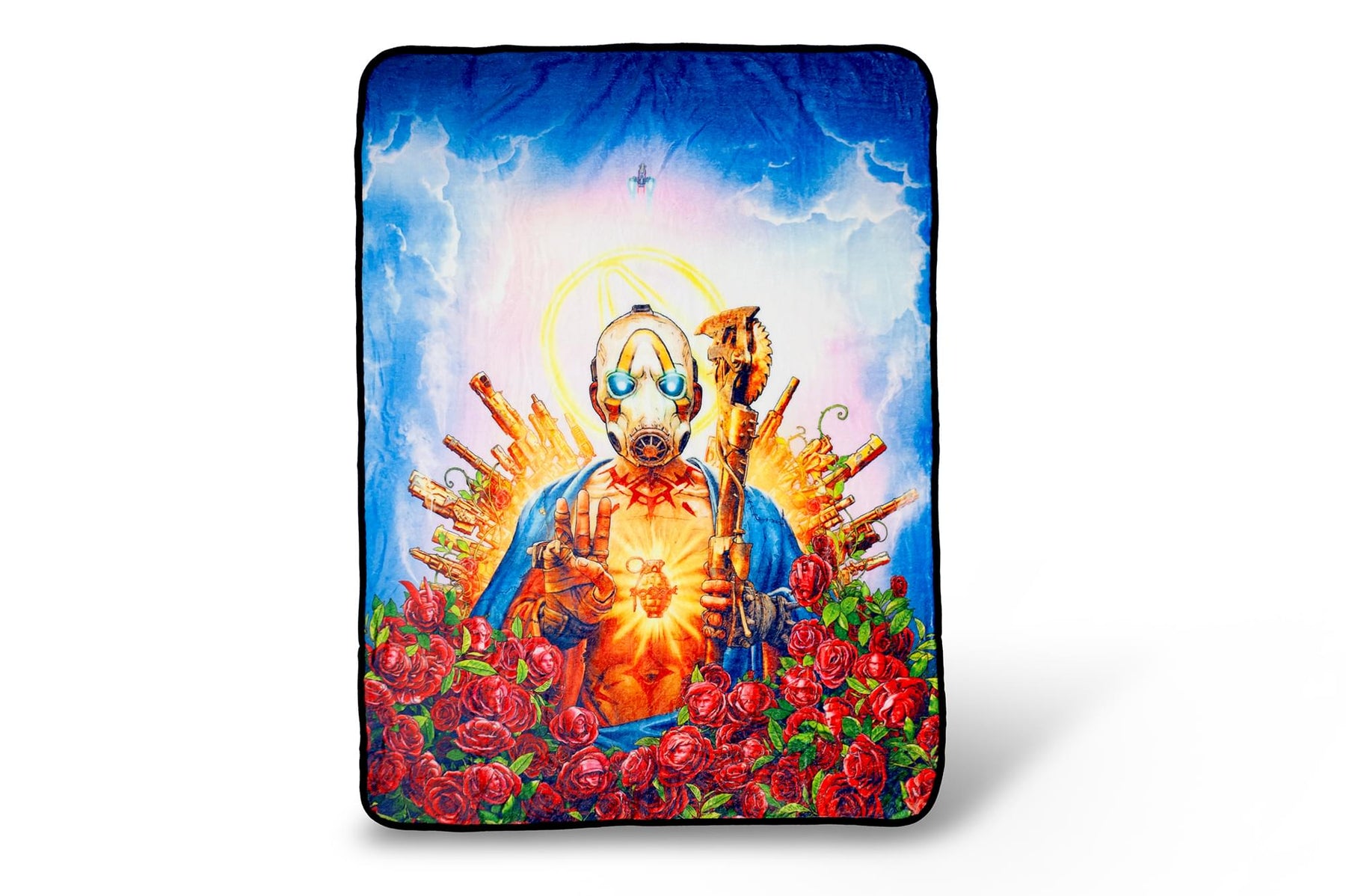 Borderlands 3 Psycho Bandit Cover Art Fleece Throw Blanket | 60 x 45 Inches