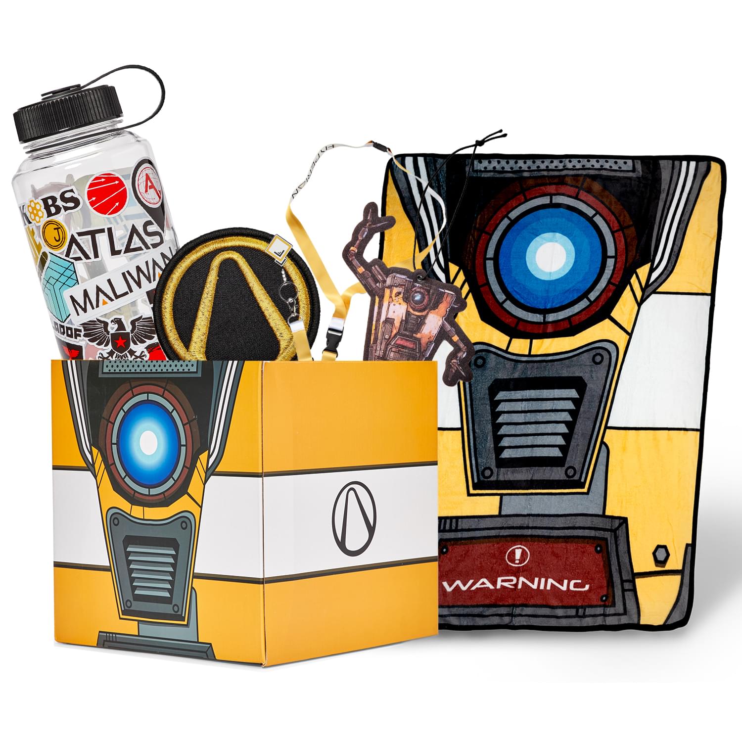 Borderlands LookSee Gift Box #1 | Claptrap Blanket | Lanyard | Water Bottle | More