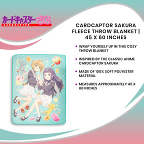 Cardcaptor Sakura Fleece Throw Blanket | 45 x 60 Inches