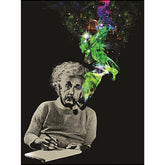 Albert Einstein Smoke Galaxy Lightweight Fleece Throw Blanket | 45 x 60 Inches