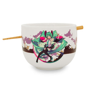Hatsune Miku Crypton Voice 14-Ounce Ramen Bowl with Chopsticks
