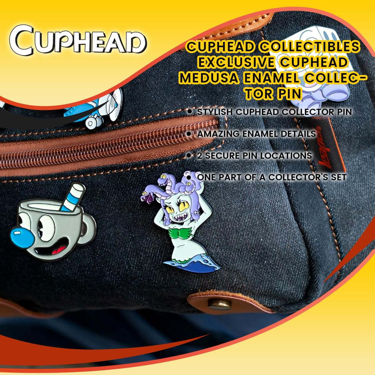 Cuphead Collectibles| Exclusive Cuphead Medusa Enamel Collector Pin