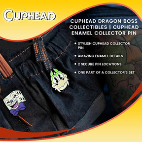 Cuphead Dragon Boss Collectibles | Cuphead Enamel Collector Pin