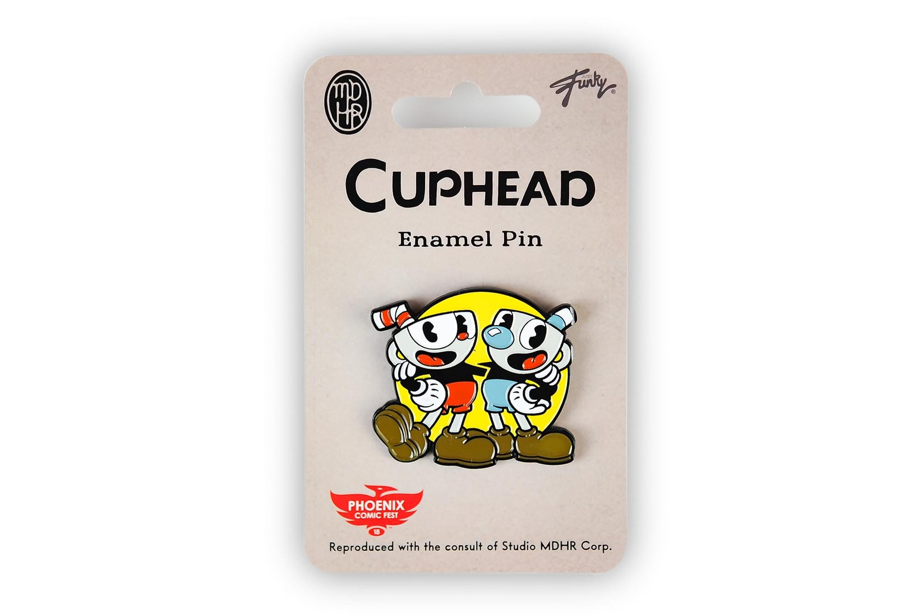 Cuphead & Mugman Pin | Official Cuphead Collectible Pin | Measures 2 Inches