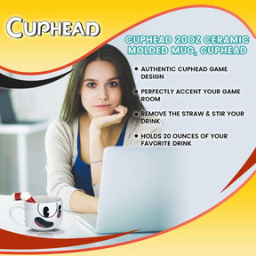 Cuphead 20oz Ceramic Molded Mug, Cuphead