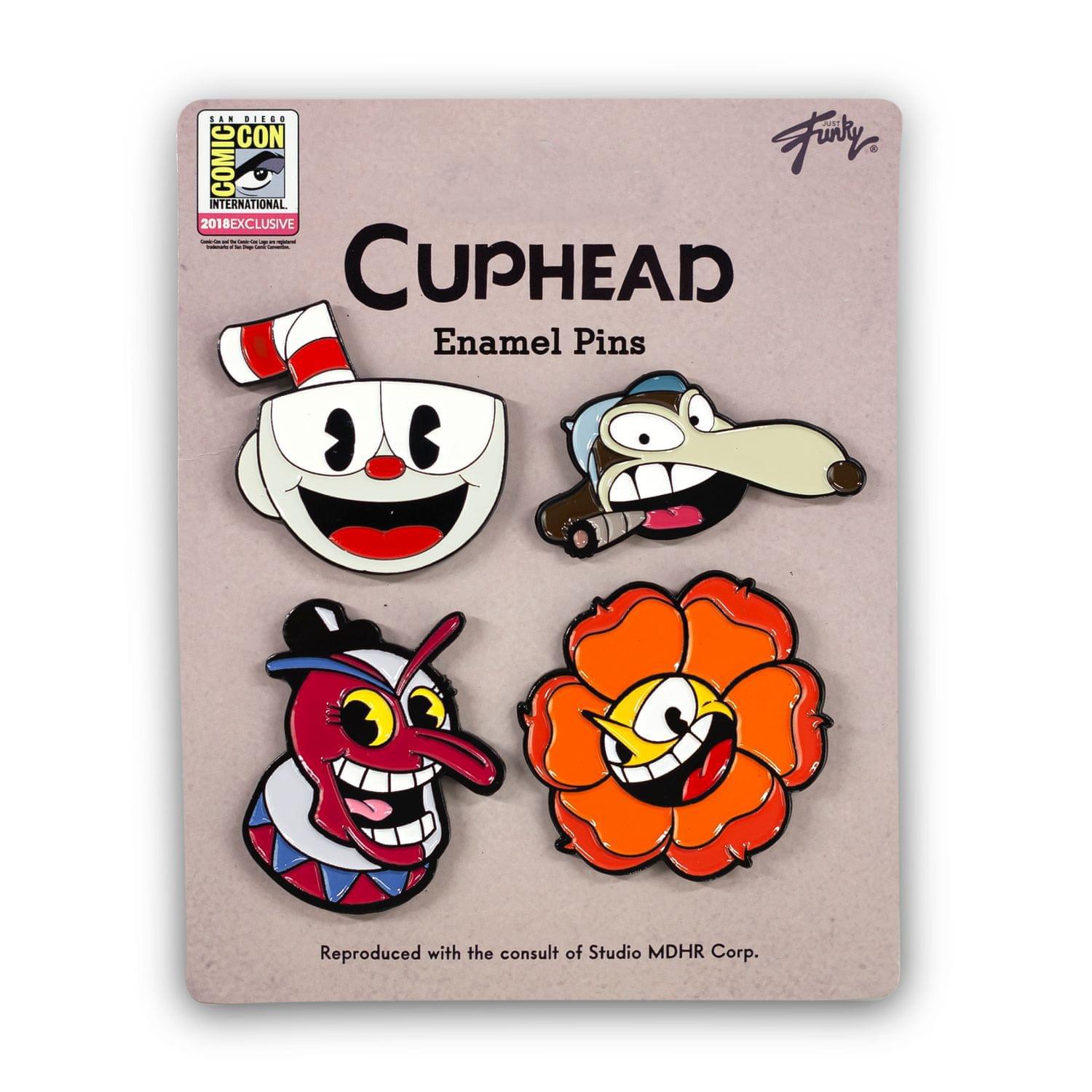 Cuphead Collectibles| Exclusive Cuphead Enamel Pin Set 4 Pack